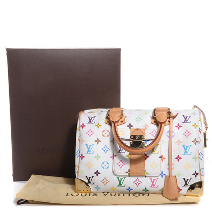 Louis Vuitton Monogram Multicolor Speedy 30 White 5 of 8