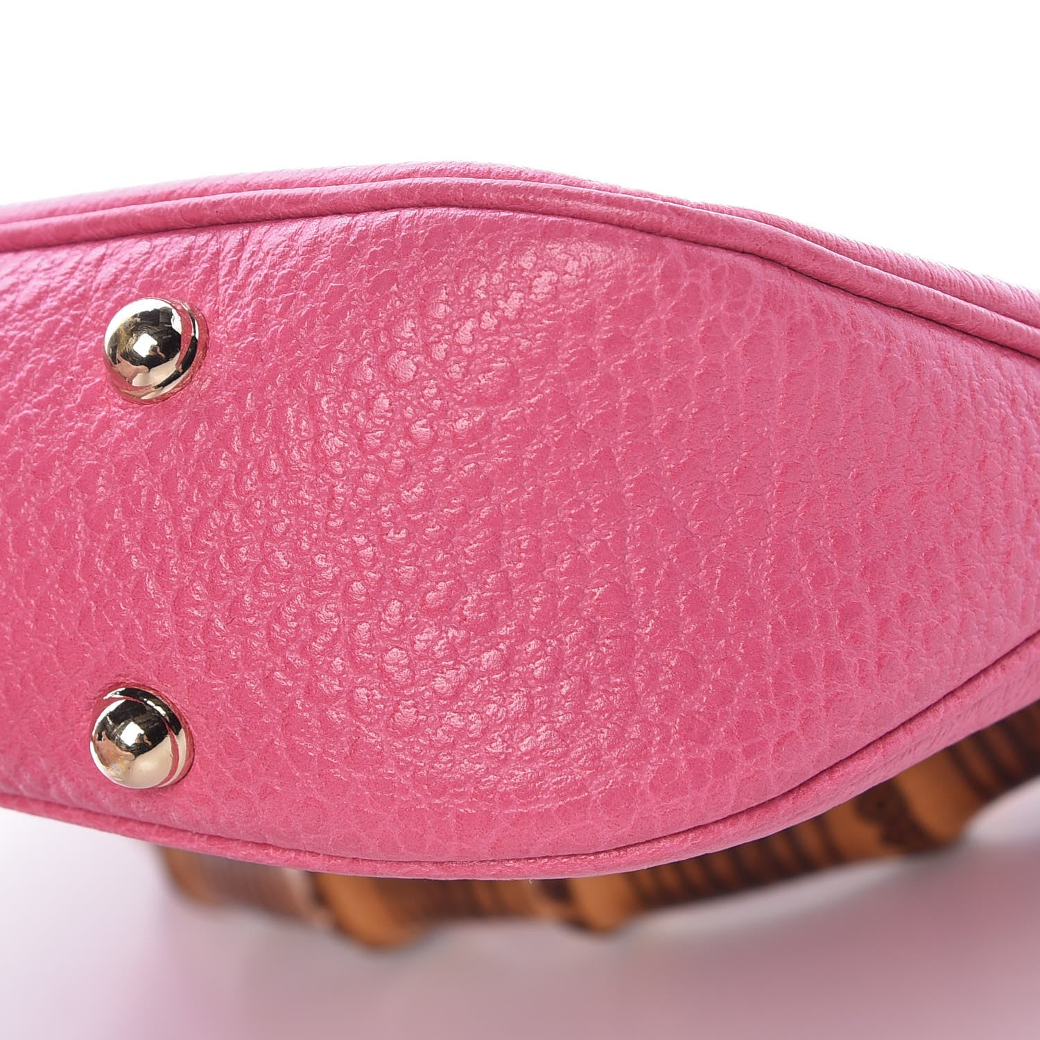 Gucci Calfskin Bamboo Anita Top Handle Bag Pink 11 of 11