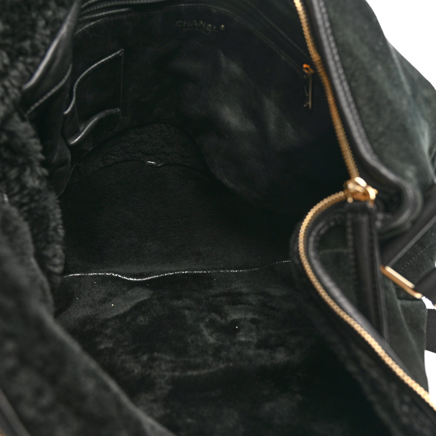 Suede Sparkling Winter Messenger Black