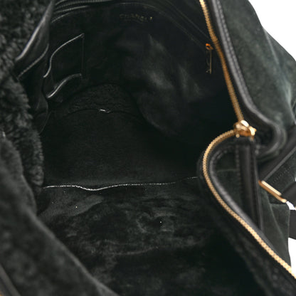 Chanel Suede Sparkling Winter Messenger Black 6 of 14