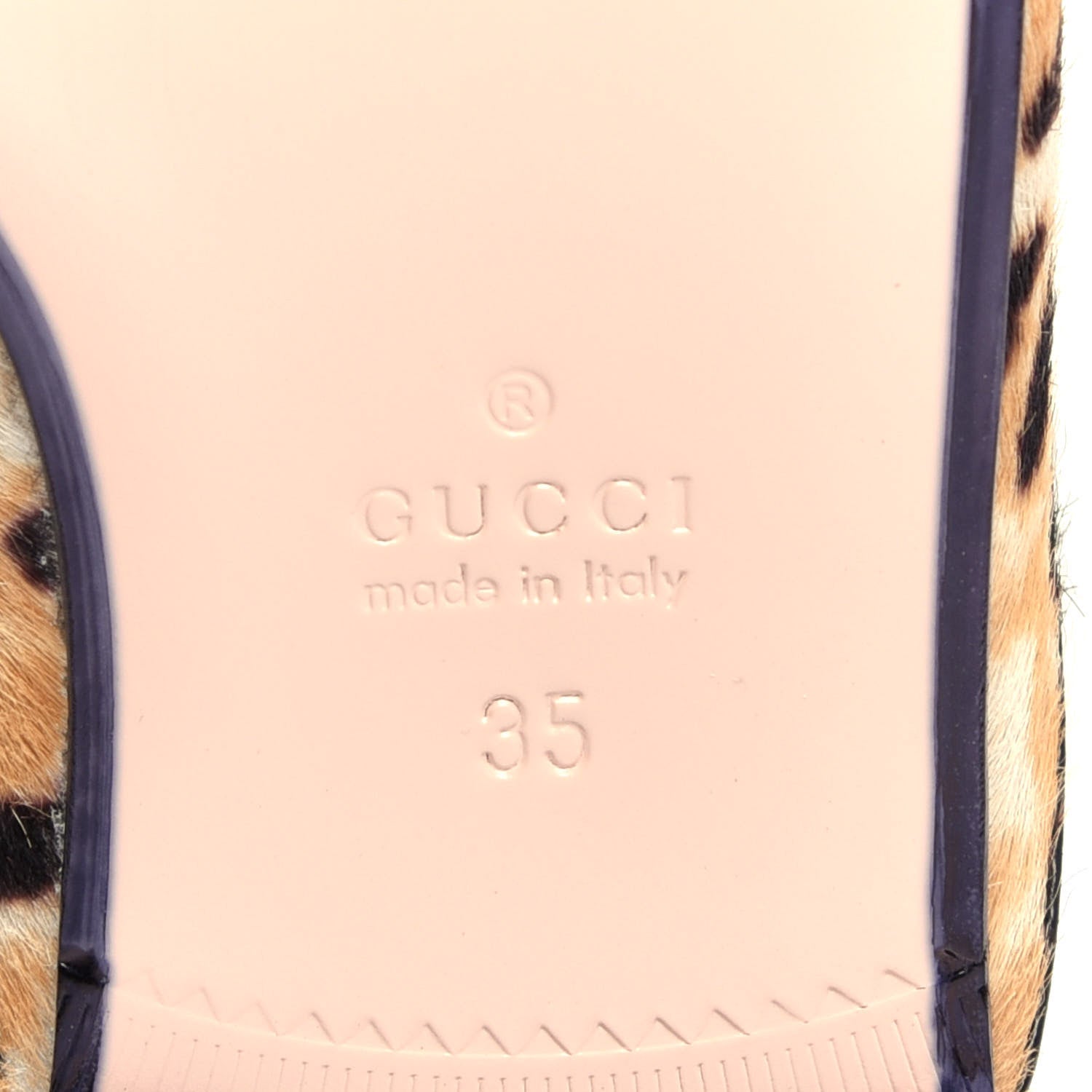 Gucci Calf Hair Leopard Print Womens Princetown Slippers 35 Naturale Black 9 of 11