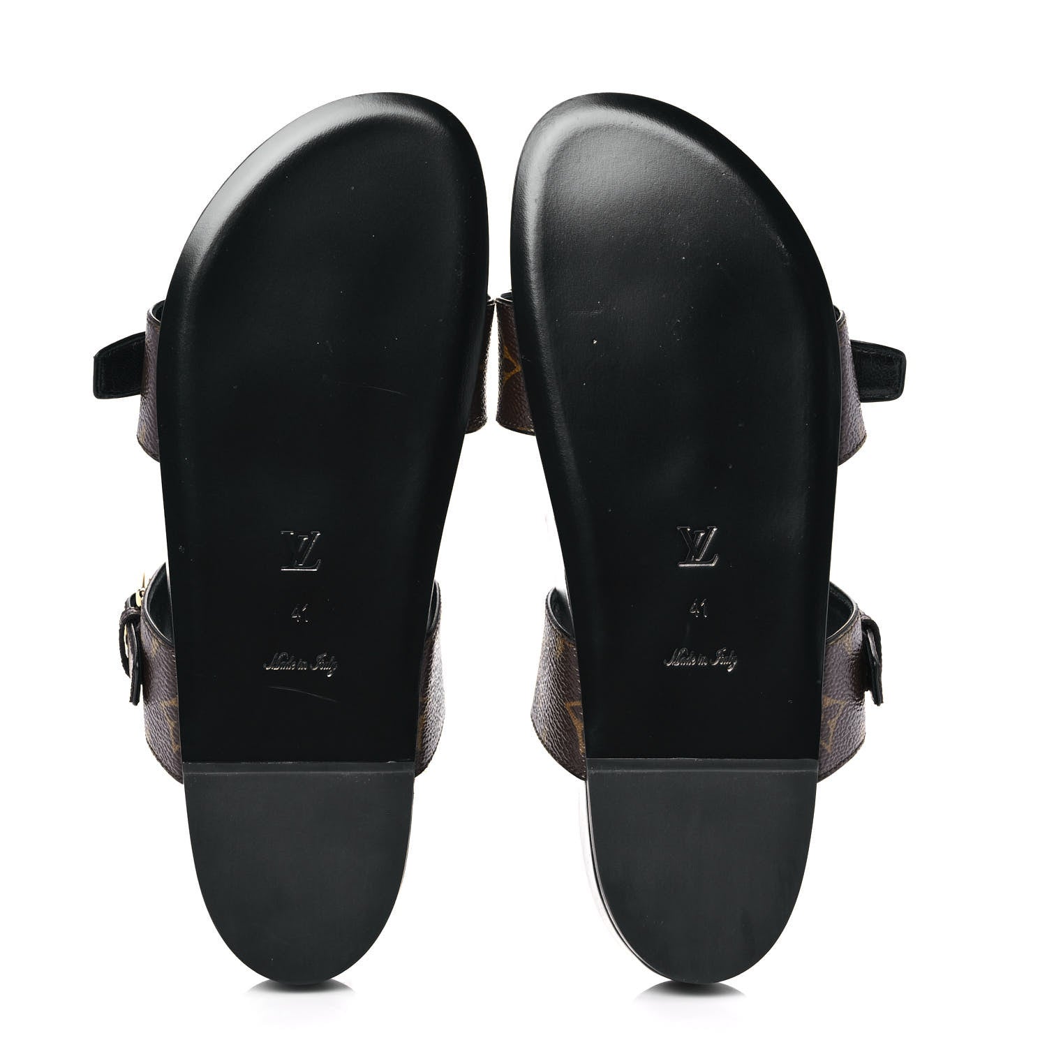 Louis Vuitton Patent Monogram Bom Dia Flat Mule Sandals 41 Black 5 of 9