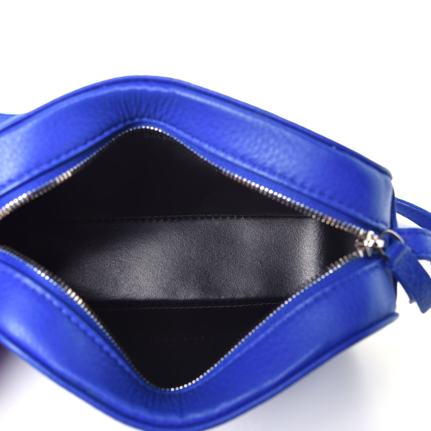 Smooth Calfskin Logo XS Everyday Camera Bag Bleu Prim White