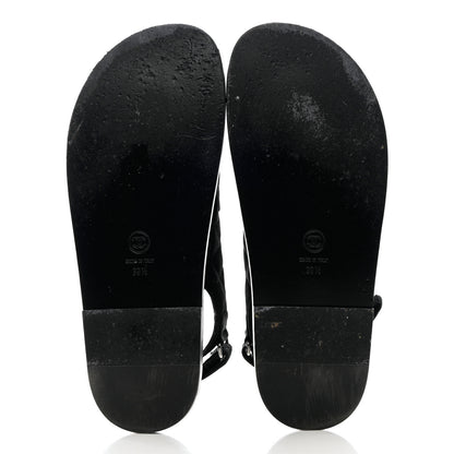 Chanel Mixed Fibers Velcro Dad Sandals 39.5 Black 5 of 15
