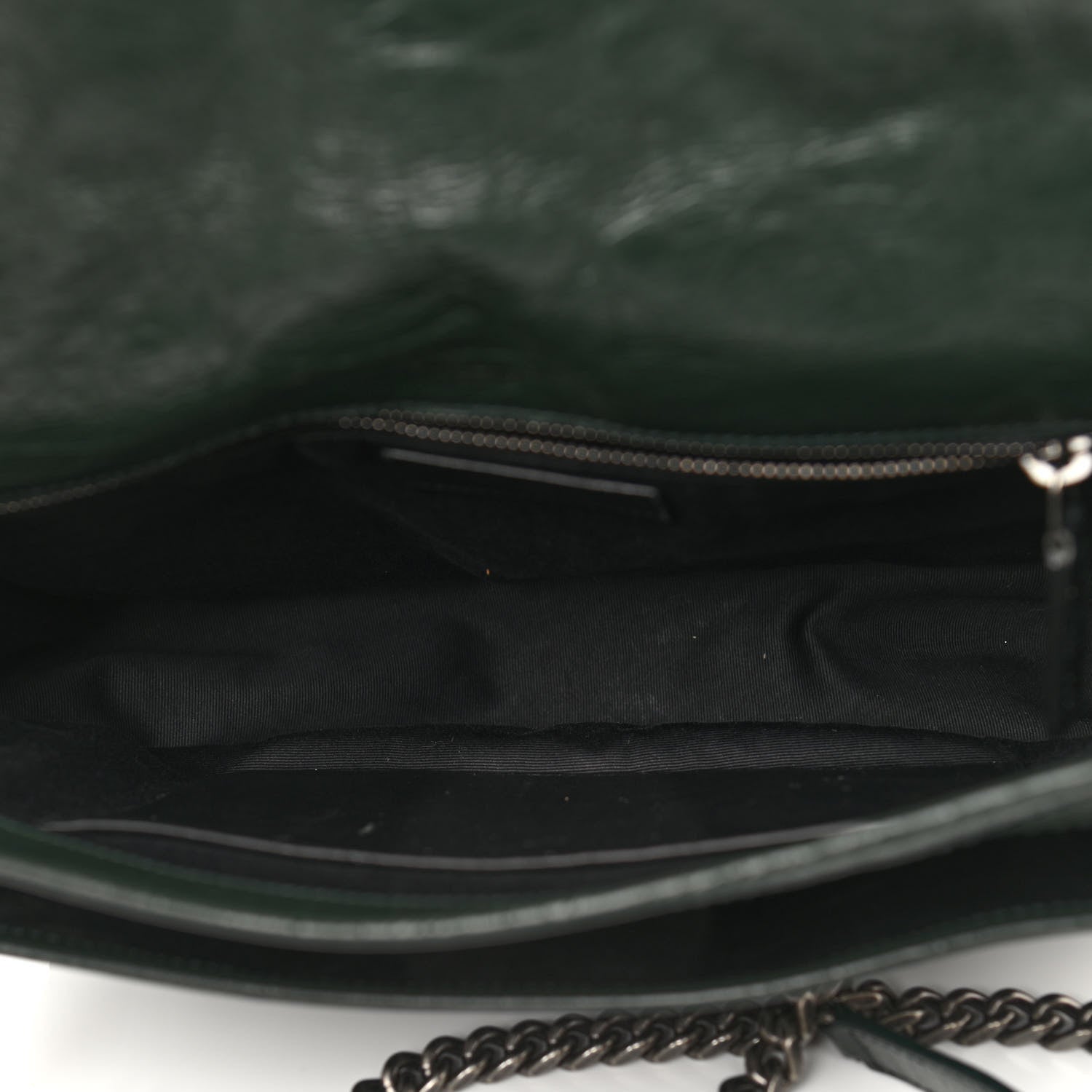 Saint Laurent Crinkled Calfskin Matelasse Monogram Medium Niki Chain Satchel Military Olive 4 of 11