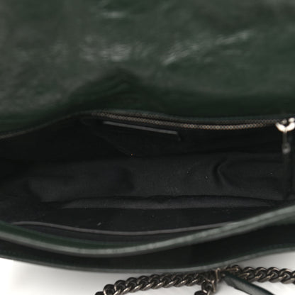 Saint Laurent Crinkled Calfskin Matelasse Monogram Medium Niki Chain Satchel Military Olive 4 of 11