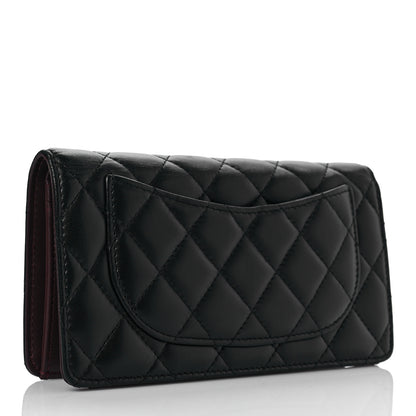 Chanel Lambskin Quilted Yen Wallet Black 3 of 9