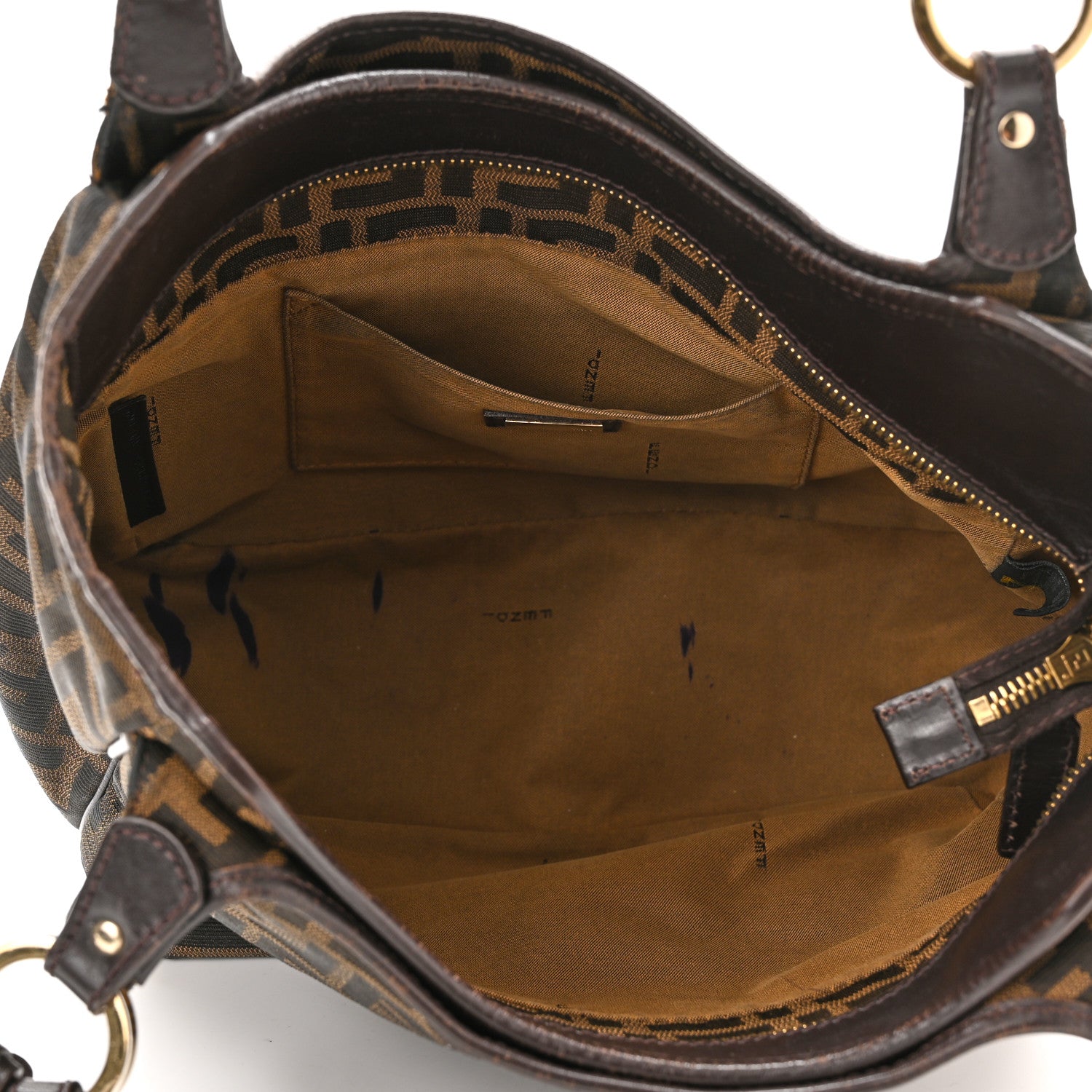 Fendi Zucca Small Chef Shopping Tote Tobacco Moro 5 of 15