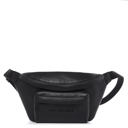 Balenciaga Smooth Calfskin Logo Large Everyday Beltpack Black 1 of 10