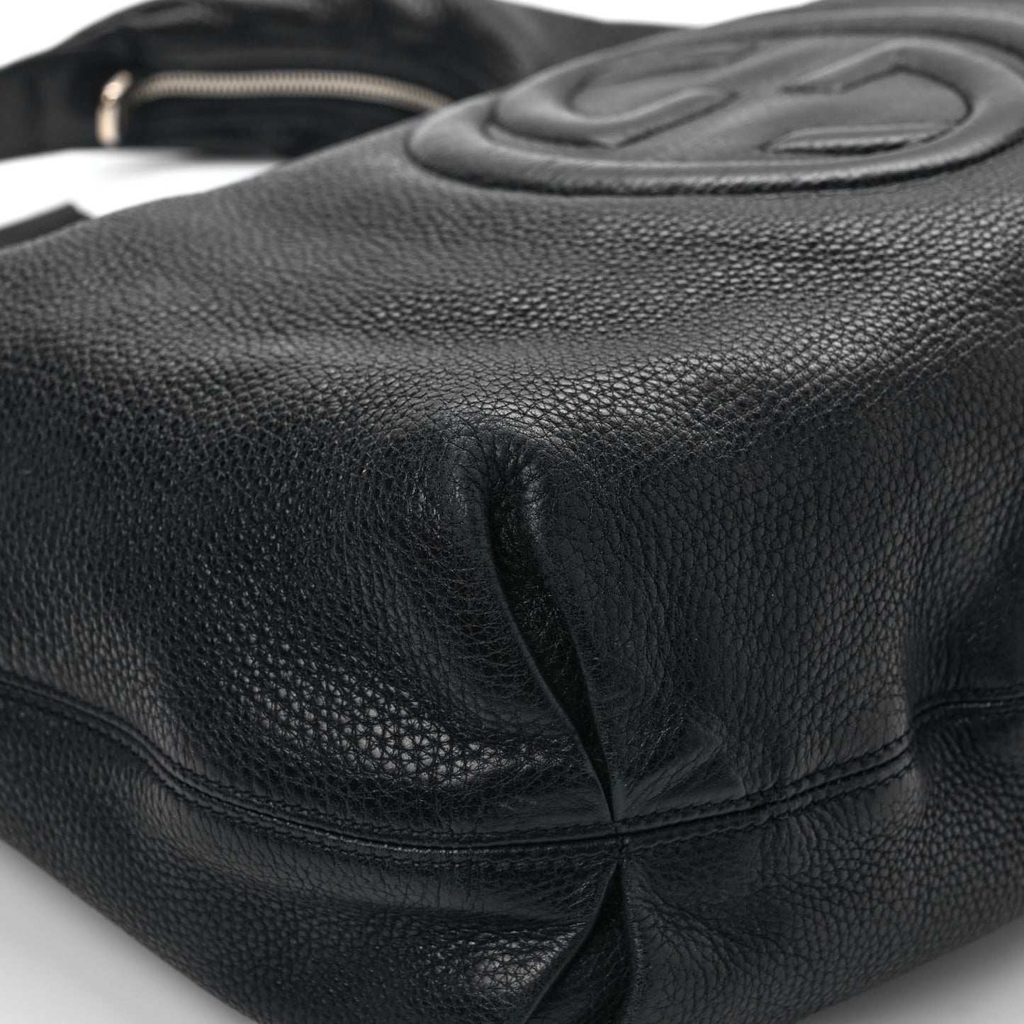 Pebbled Calfskin Soho Hobo Black