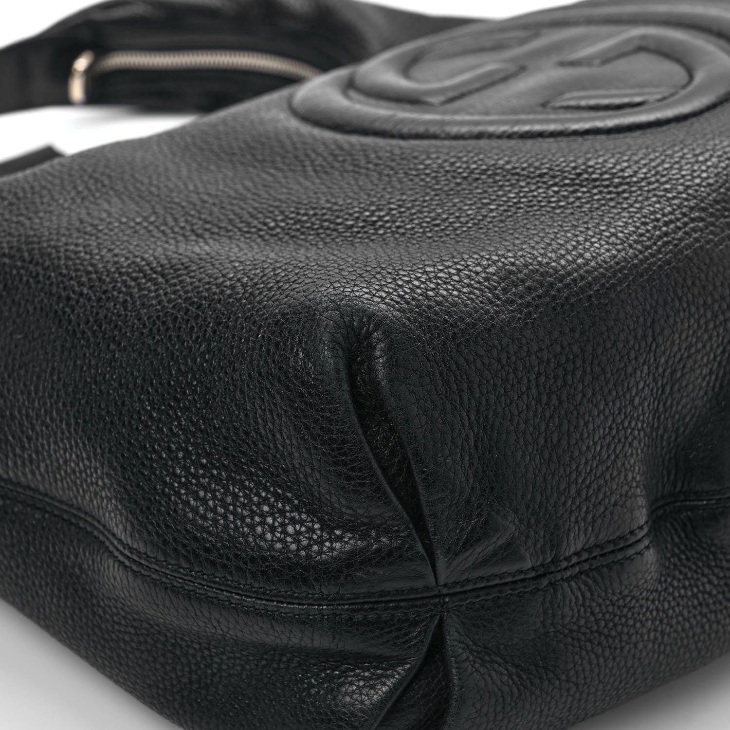 Gucci Pebbled Calfskin Soho Hobo Black 10 of 14