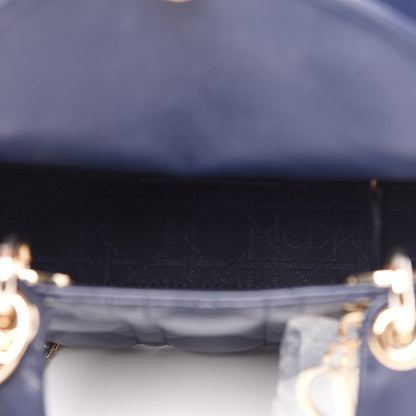 Christian Dior Lambskin Cannage Mini Lady Dior Navy Blue 5 of 11