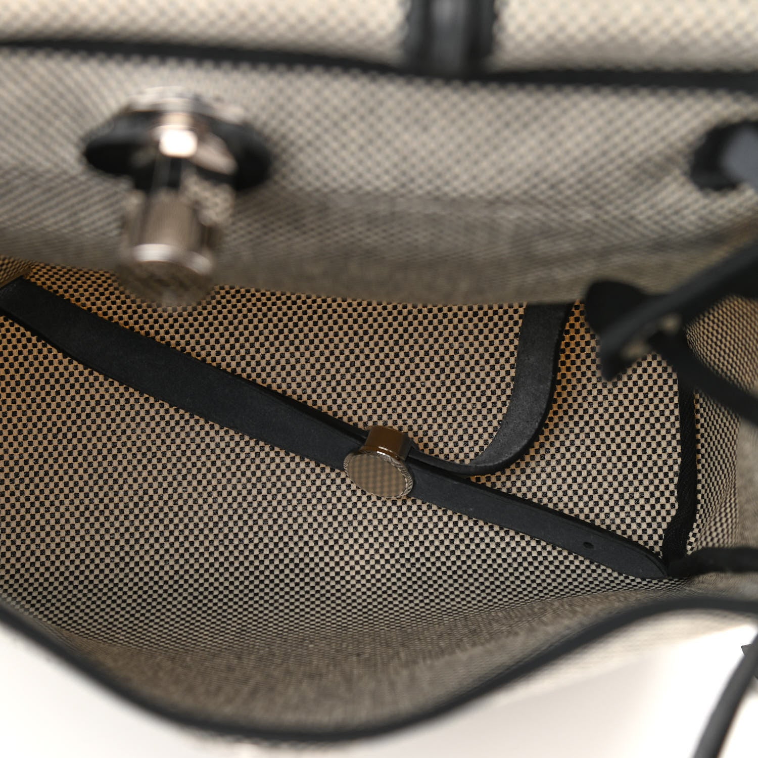 Hermes Criss Viking Vache Hunter Herbag a Dos Zip Retourne Backpack Ecru Black 6 of 11