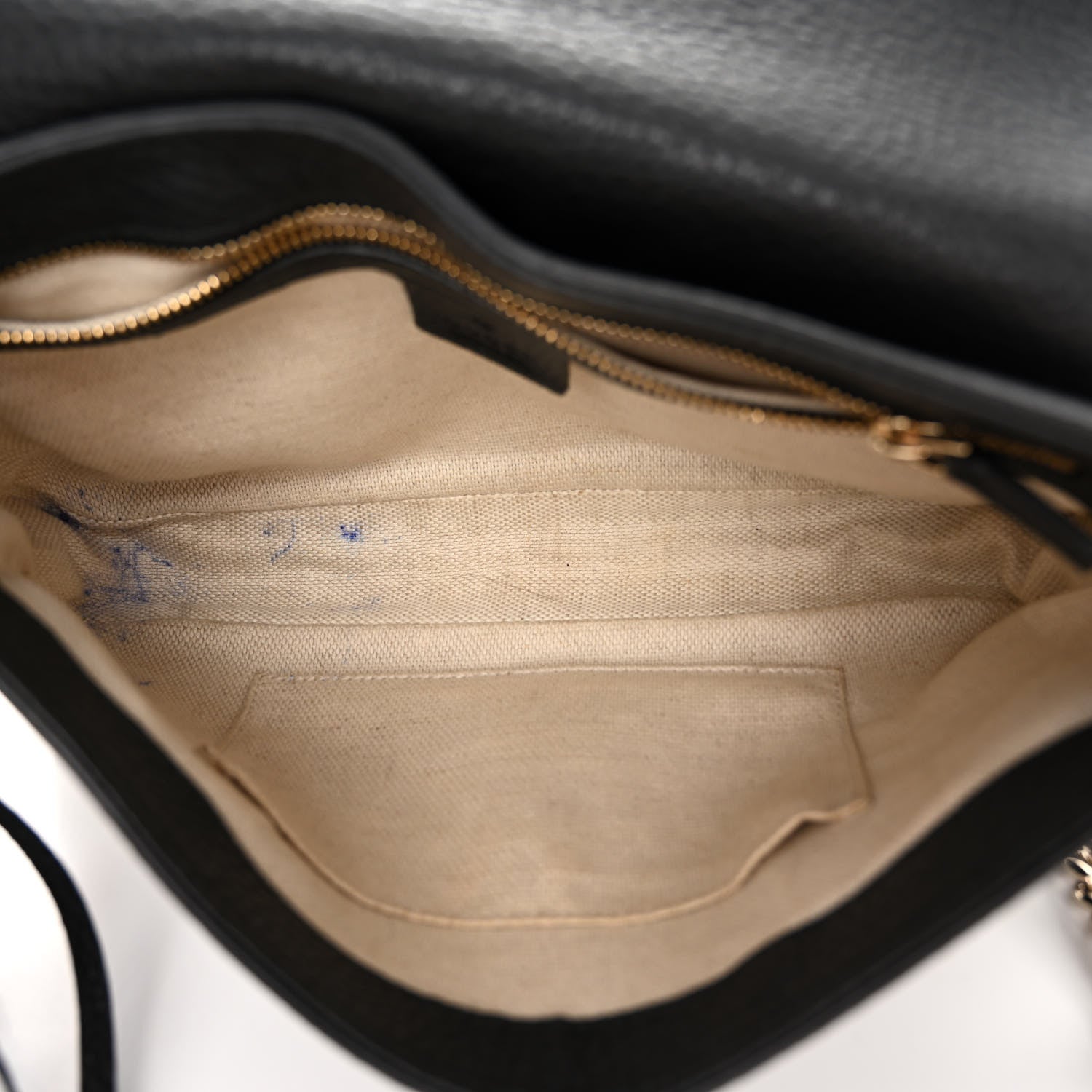 Gucci Pebbled Calfskin Medium Soho Flap Crossbody Black 5 of 13