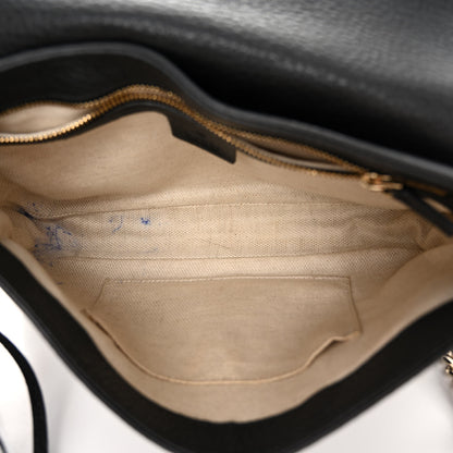 Gucci Pebbled Calfskin Medium Soho Flap Crossbody Black 5 of 13