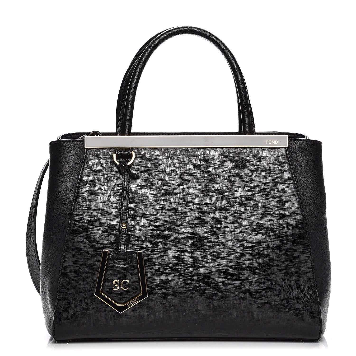 Fendi Vitello Elite Petite 2Jours Tote Black 1 of 8