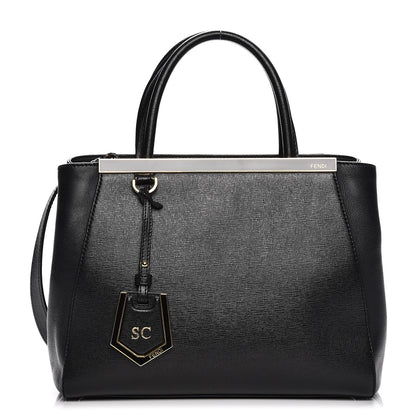 Fendi Vitello Elite Petite 2Jours Tote Black 1 of 8