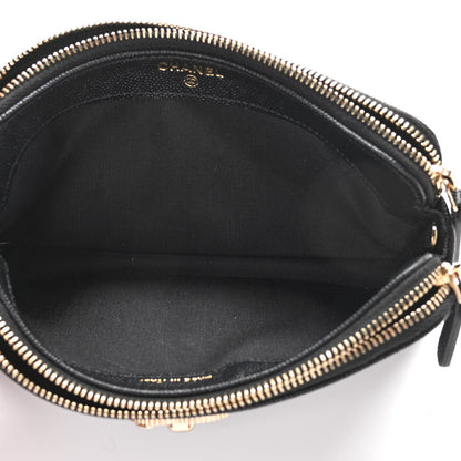 Chanel Caviar Quilted Small Vintage Mademoiselle Clutch With Chain Black 5 of 10