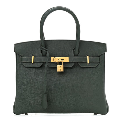 Hermes Togo Birkin 30 Vert Fonce 1 of 11