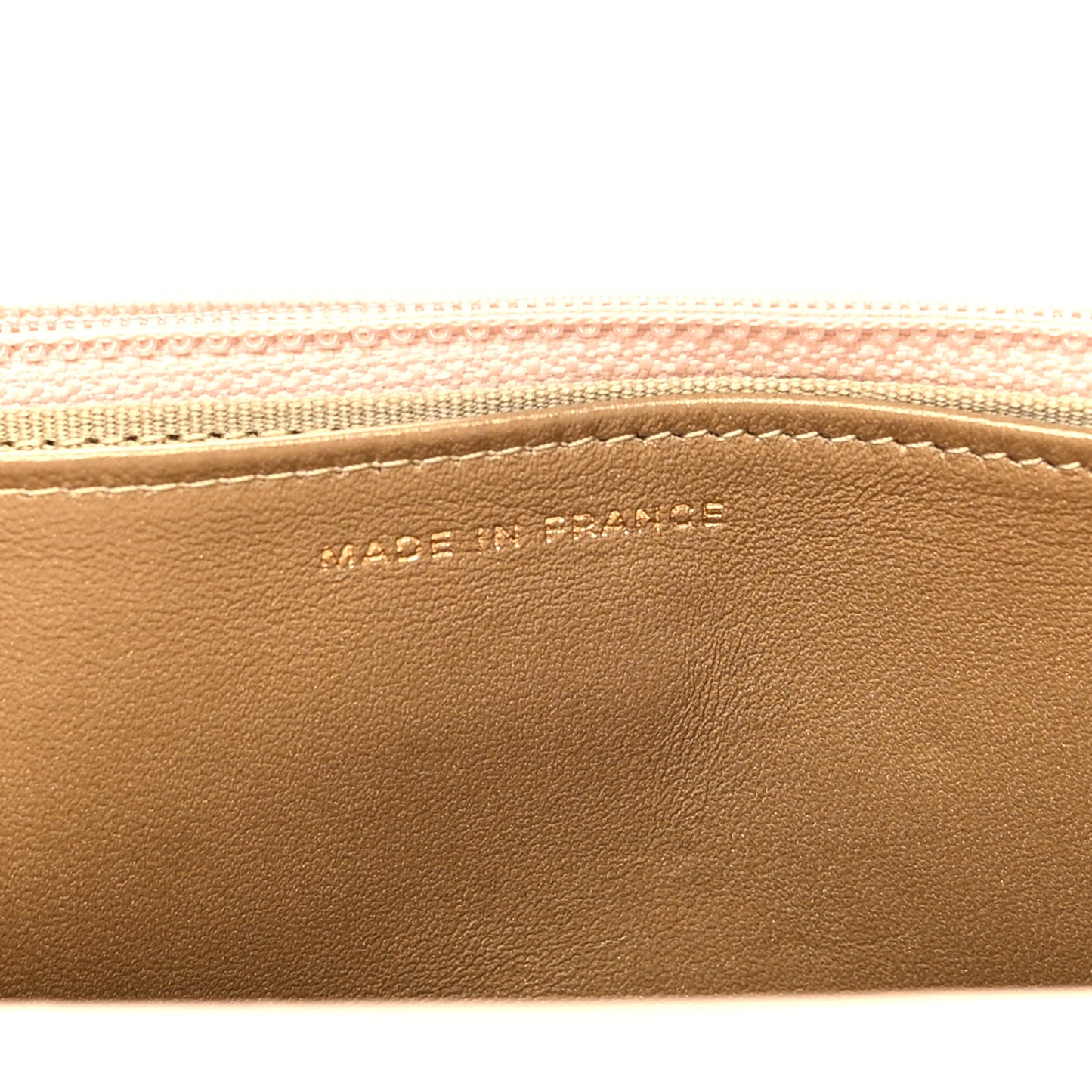Lambskin Quilted CC Pearl Crush Wallet on Chain WOC Light Beige