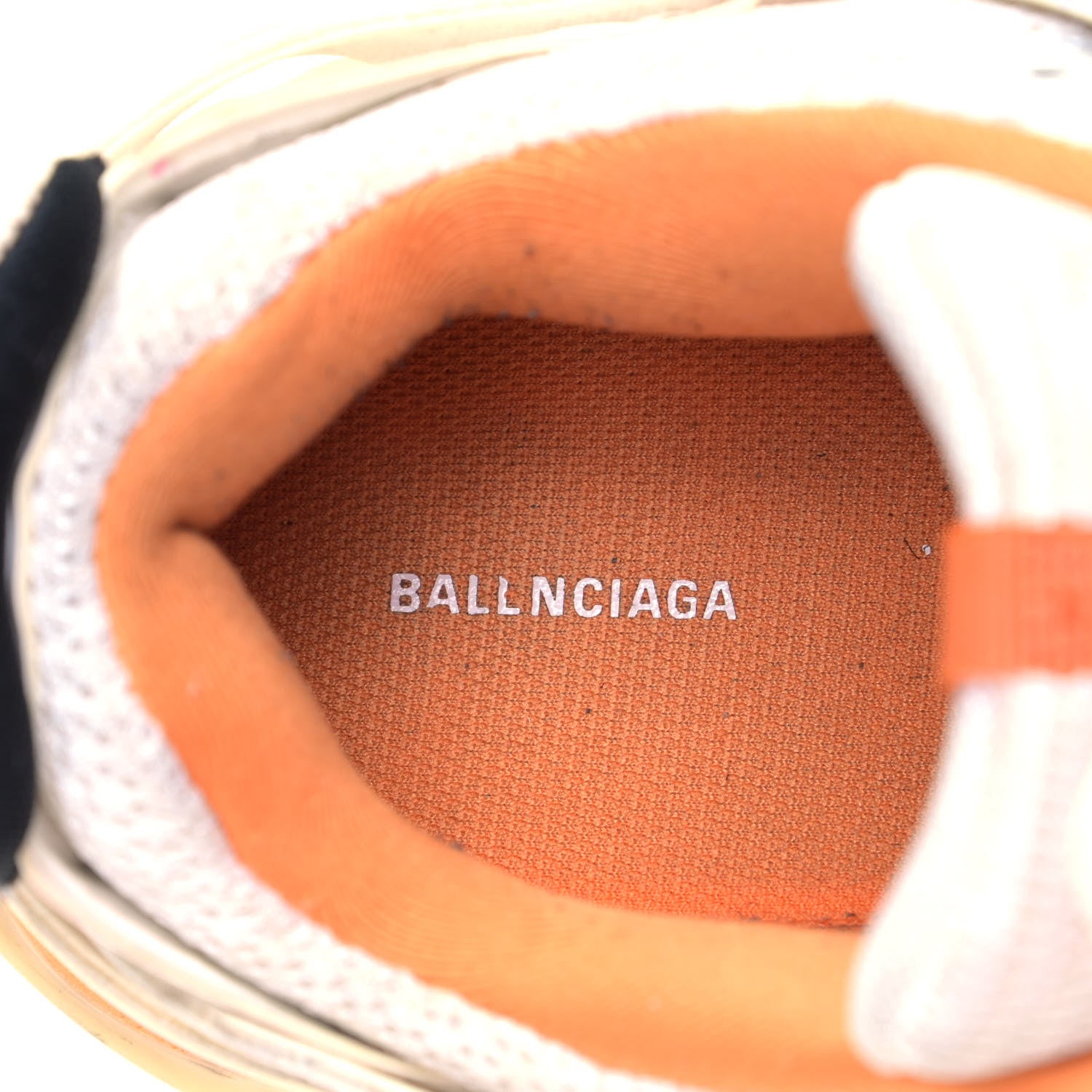 Balenciaga Mesh Nylon Mens Track Sneakers 44 White Orange 5 of 6