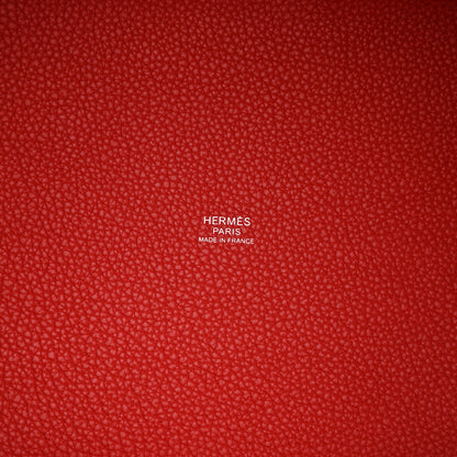 Hermes Taurillon Clemence Picotin Lock 22 MM Rouge De Coeur 6 of 10