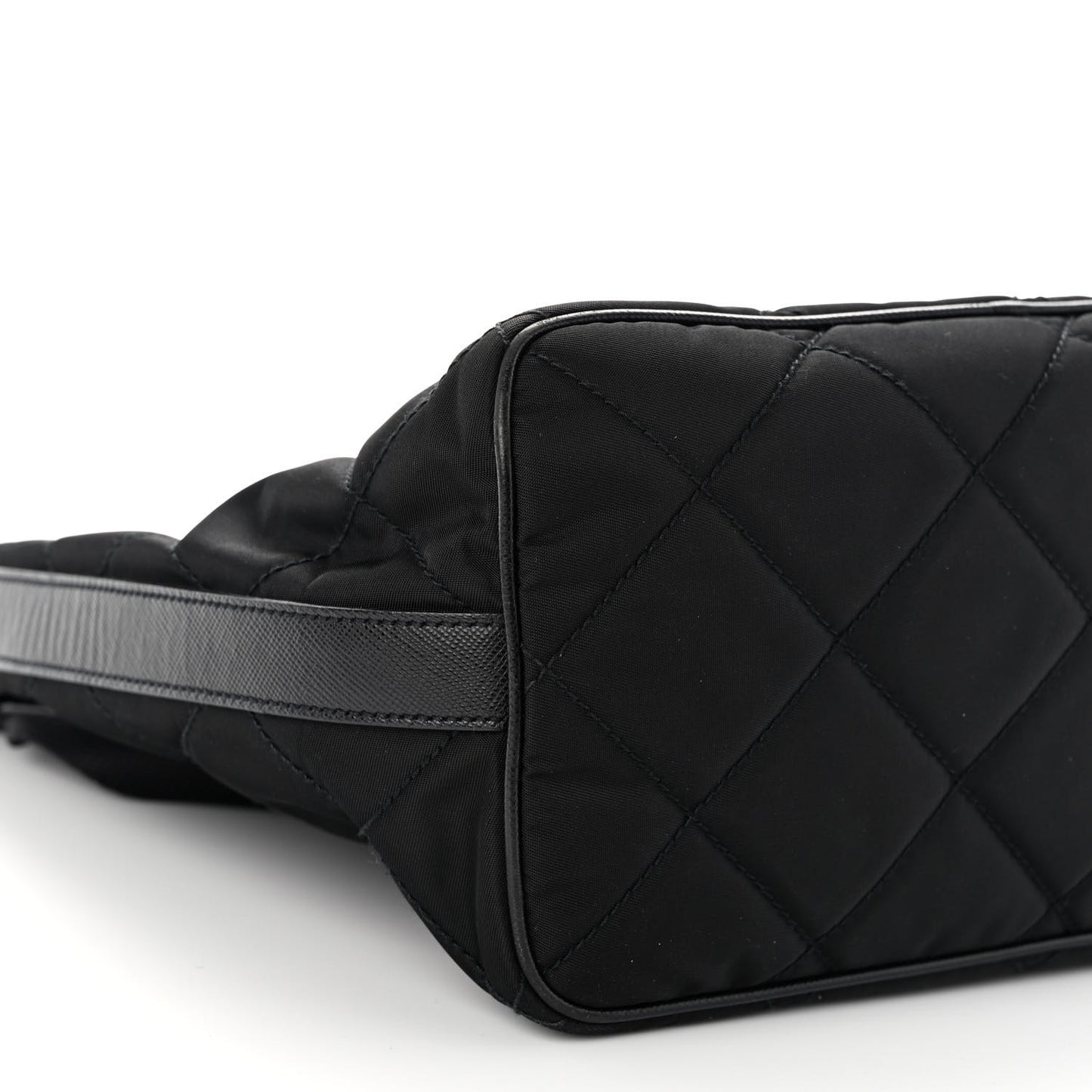 Tessuto Nylon Stitched Hobo Black