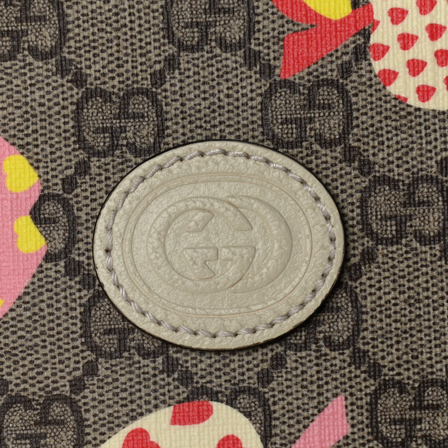 Gucci GG Supreme Monogram Les Pommes Small Ophidia Half Moon Hobo Beige Multicolor Mystic White 9 of 13