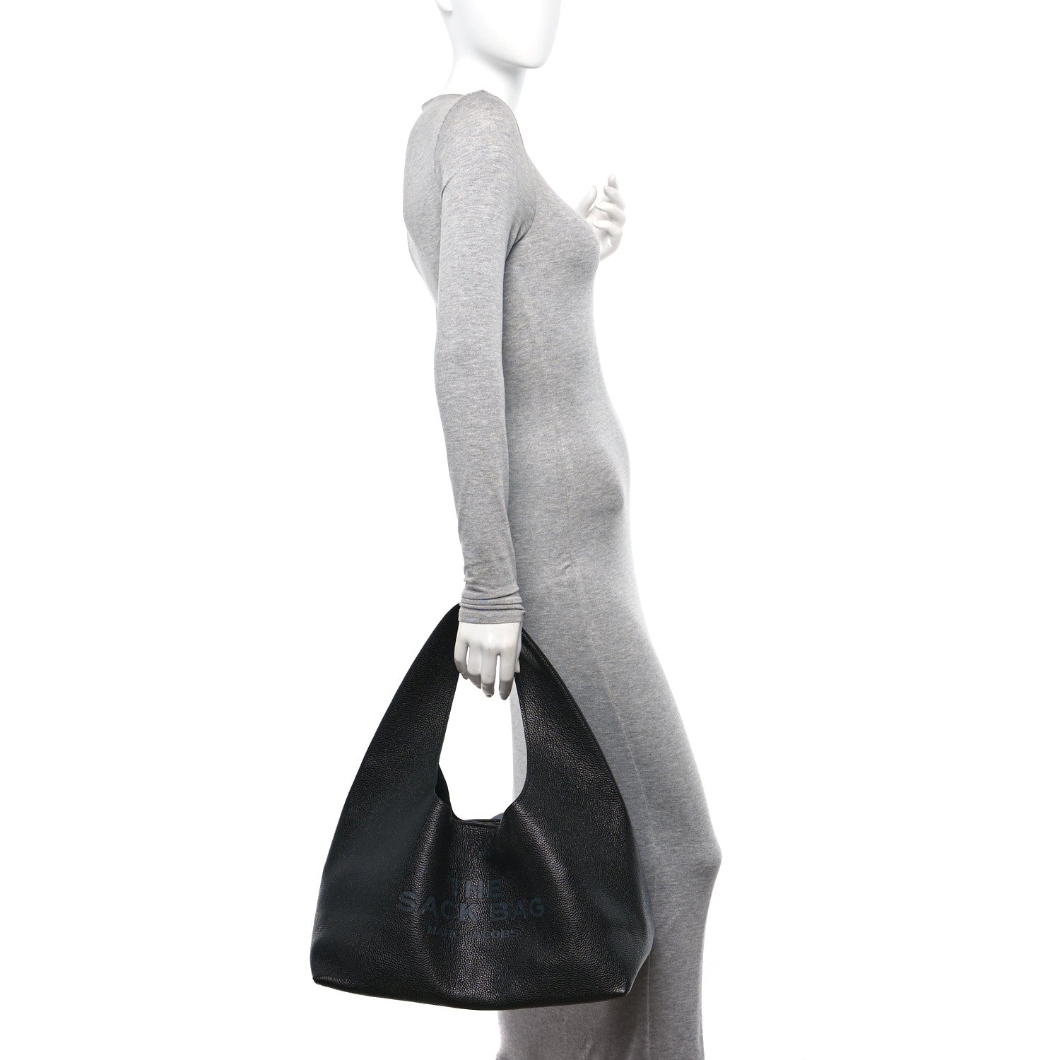Marc Jacobs Grained Calfskin Medium The Sack Bag Black 2 of 10