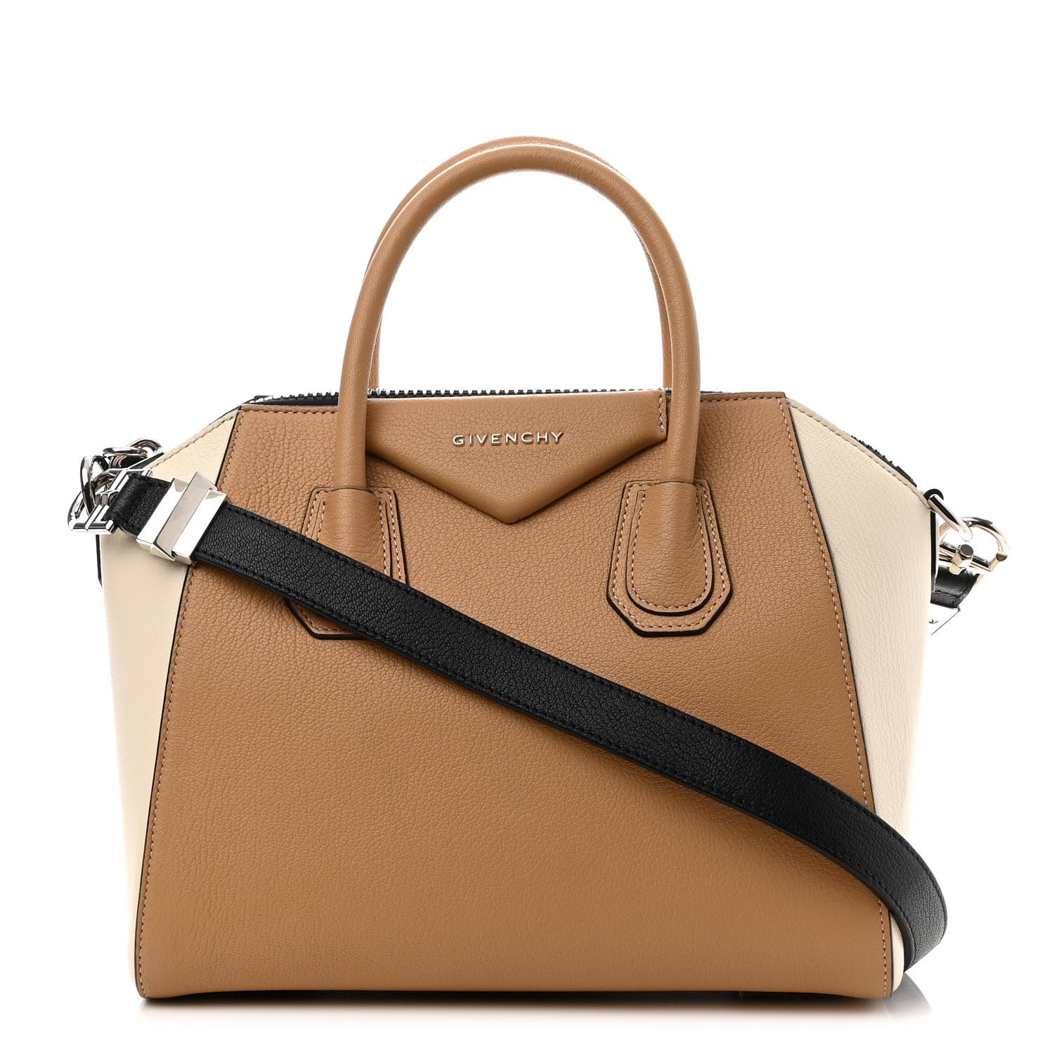 Givenchy Sugar Goatskin Small Bi-Color Antigona Light Beige 1 of 10