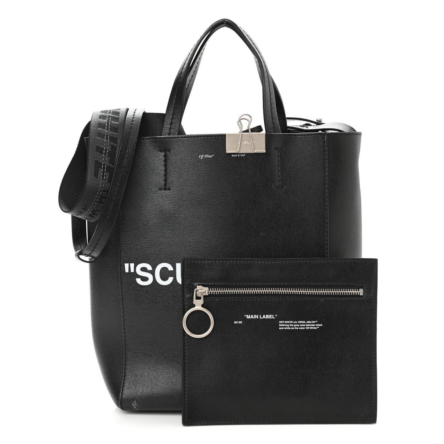 Calfskin Sculpture Tote Bag Black