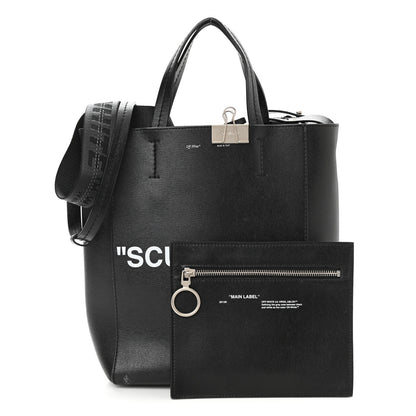 Off-White Calfskin Sculpture Tote Bag Black 1 of 9