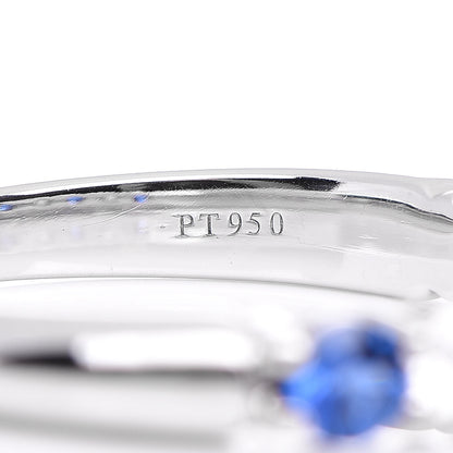 Tiffany Platinum Diamond Blue Sapphire Embrace Ring 49 5 6 of 6