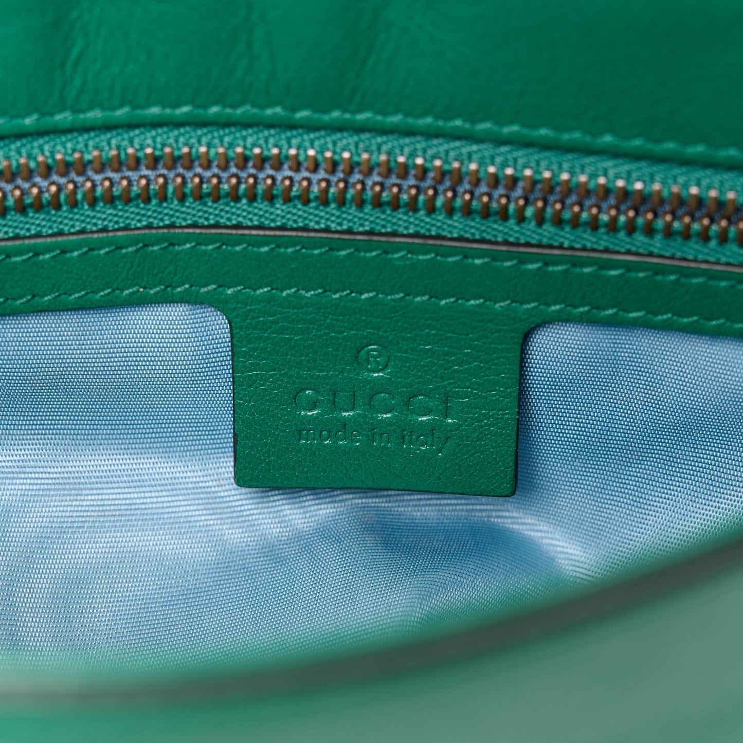 Calfskin Medium Thiara Double Envelope Shoulder Bag Blue Green
