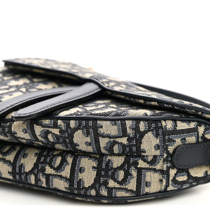 Christian Dior Oblique Mini Saddle Bag Blue 10 of 10