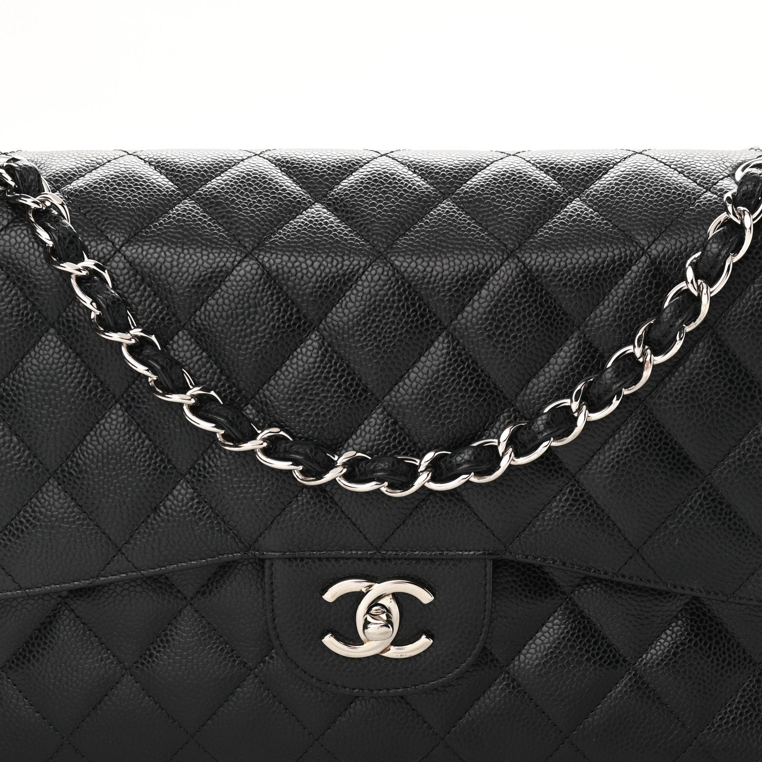 Chanel Caviar Quilted Jumbo Double Flap Black 9 of 11