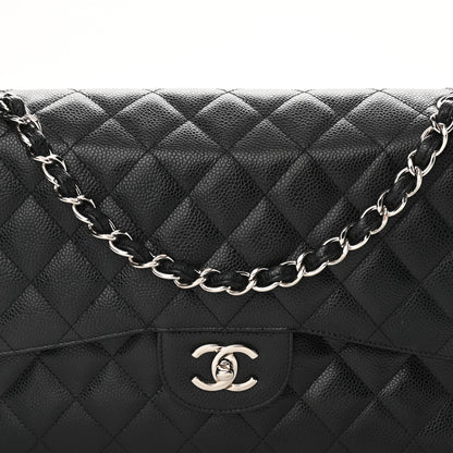 Chanel Caviar Quilted Jumbo Double Flap Black 9 of 11