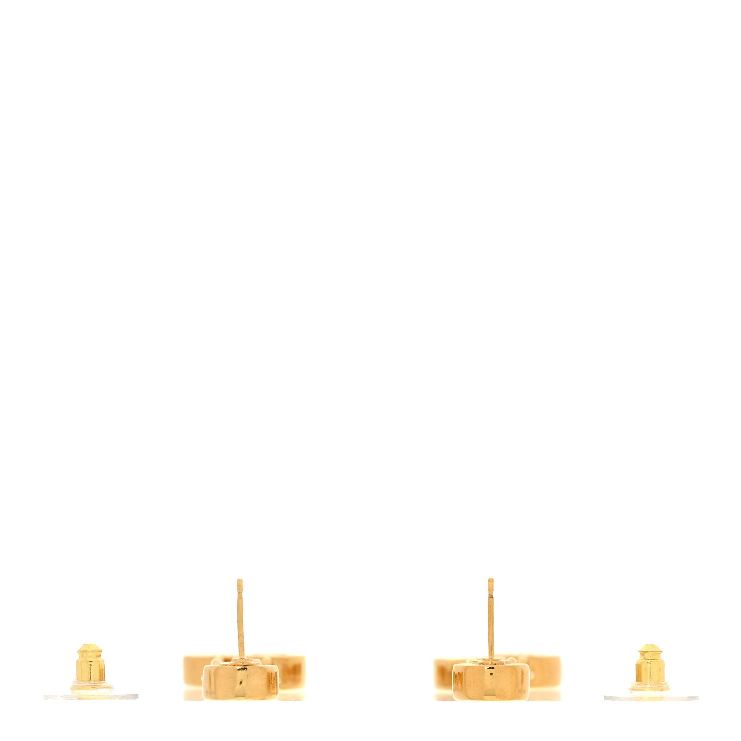 Chanel Metal Enamel CC Drop Earrings Black Gold 3 of 5