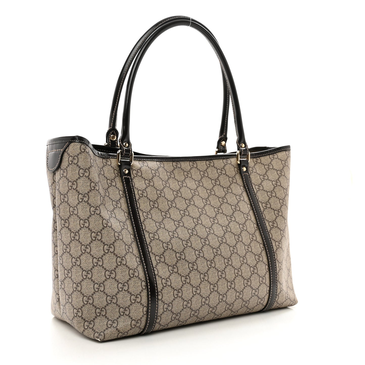 GG Plus Monogram Tattoo Heart Medium Joy Tote Dark Brown
