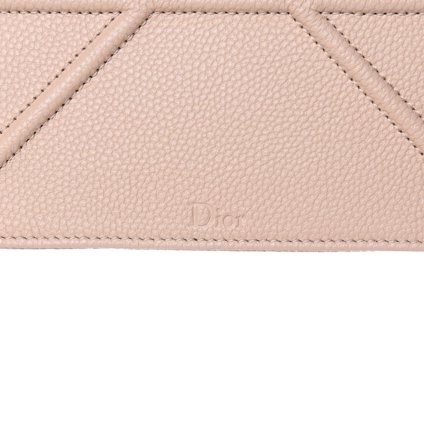 Grained Calfskin Diorama Wallet on Chain Pouch Nude
