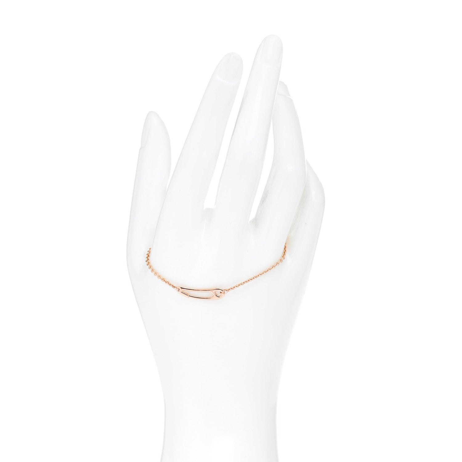 Hermes 18K Rose Gold Mini Chaine d'Ancre Punk Bracelet SH 2 of 5