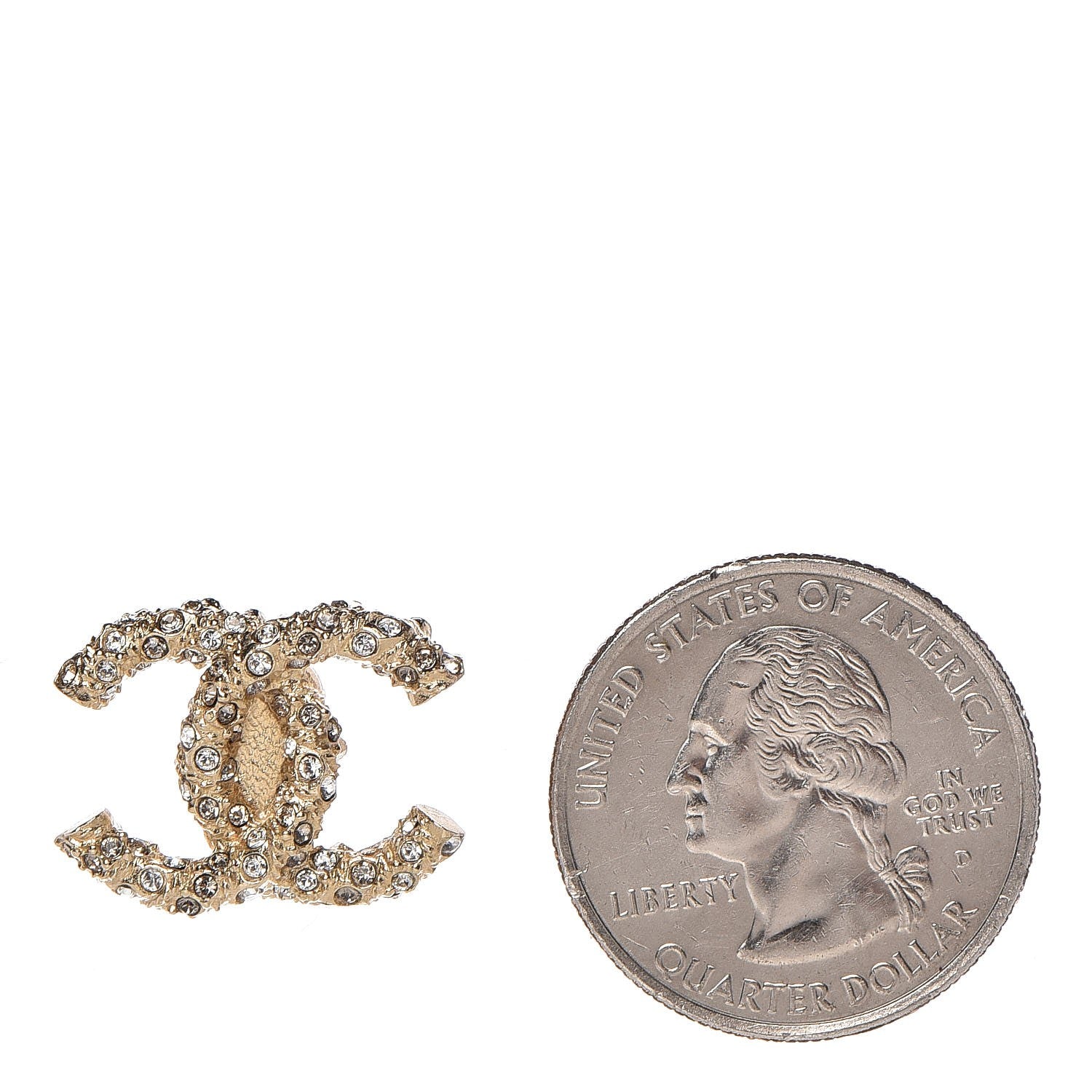 Chanel CC Earrings Gold 2 of 5