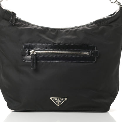 Prada Tessuto Nylon Vitello Hobo Black 8 of 12