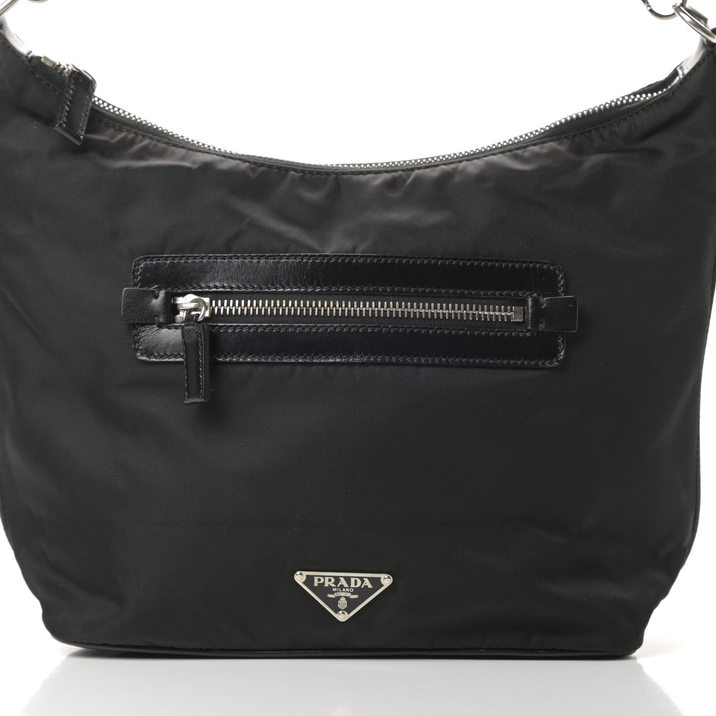 Tessuto Nylon Vitello Hobo Black