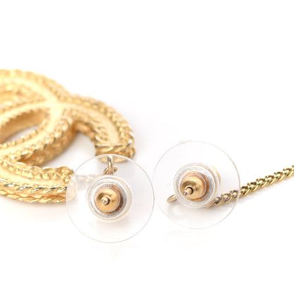 Chanel CC Drop Earrings Matte Gold 3 of 6