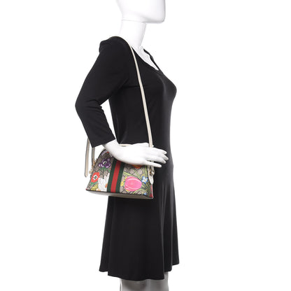 Gucci GG Supreme Monogram Flora Web GG Small Ophidia Dome Shoulder Bag White 2 of 12
