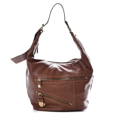 Marc Jacobs Calfskin Eggshell Hobo Cognac 1 of 9