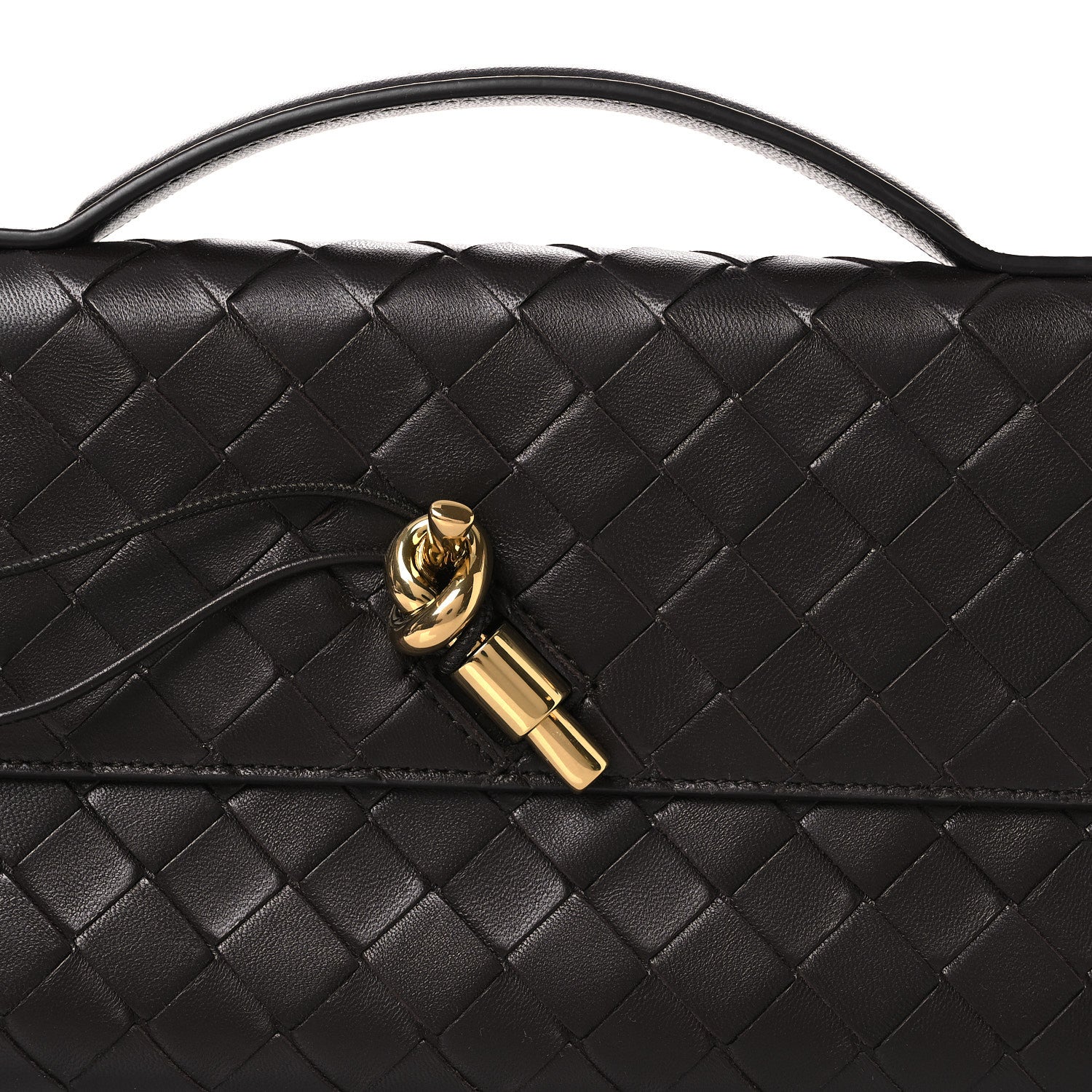 Bottega Veneta Nappa Intrecciato Long Andiamo Top Handle Clutch Fondant 8 of 11