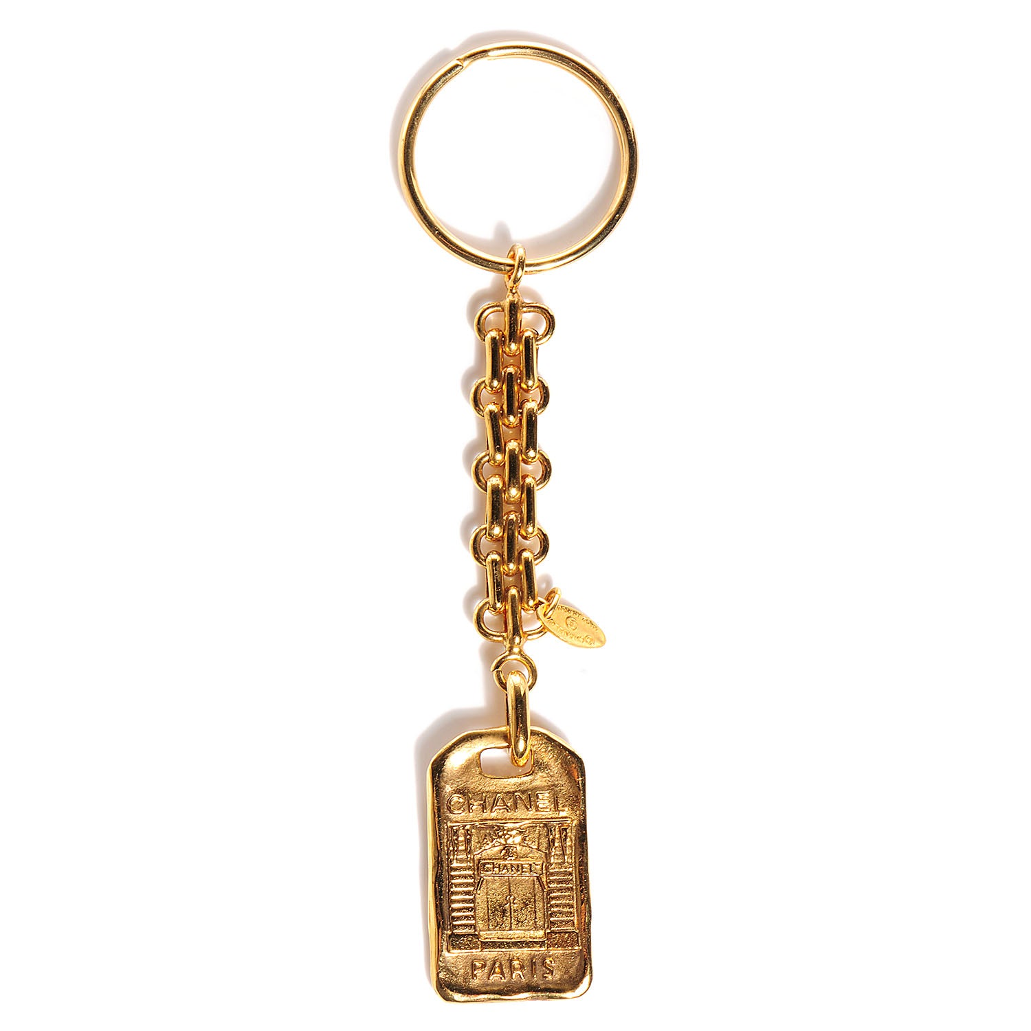Chanel Paris Keychain Gold 1 of 4
