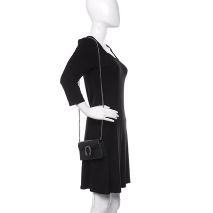 Gucci Calfskin Super Mini Dionysus Shoulder Bag Black 2 of 9